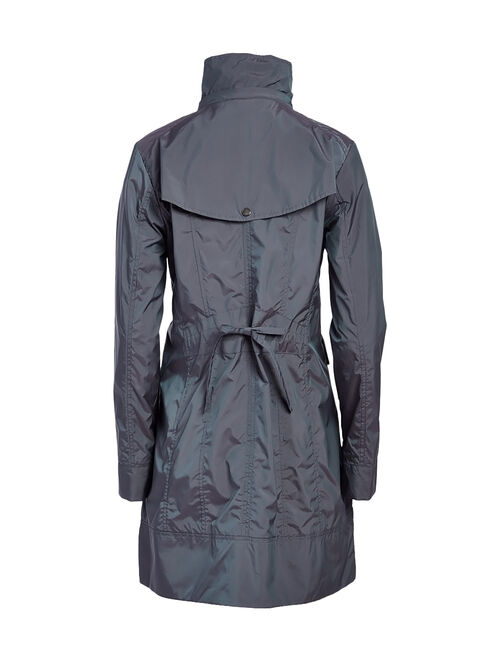 Cole Haan | Gunmetal Packable Hooded Raincoat - Women