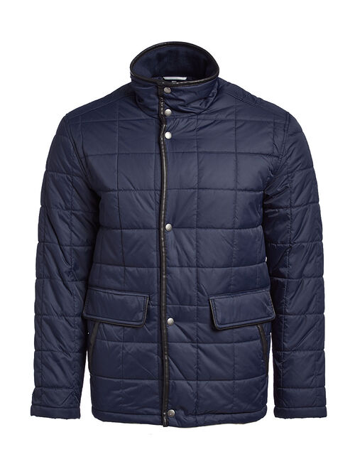 Cole Haan | Navy High-Collar Quilted Jacket - Men