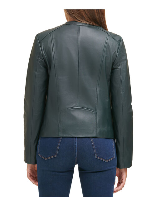 Cole Haan | Emerald Zip-Front Leather Jacket - Women