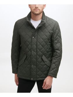 | Dark Green Water-Resistant Quilted Jacket - Men