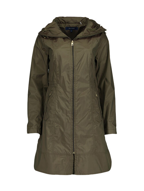 Cole Haan | Olive Drawstring Waist Hooded Anorak - Women