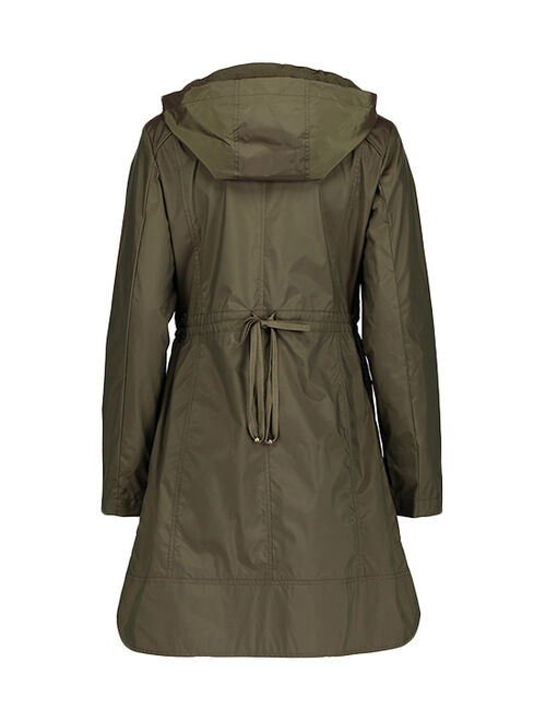 Cole Haan | Olive Drawstring Waist Hooded Anorak - Women