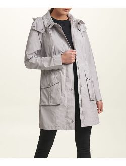 | Pearl Gray Hooded Anorak - Women