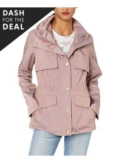 | Mauve Water-Resistant Packable-Hood Anorak - Women