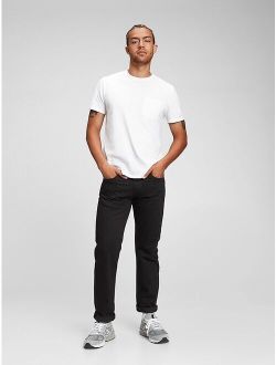 Straight Mid Rise Jeans With Washwell