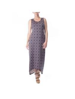 Women's Nina Leonard Printed High-Low Maxi Dress