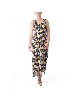 Women's Nina Leonard Printed High-Low Maxi Dress