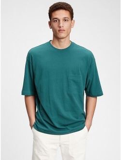 Oversized Pocket Half Sleeve T-Shirt