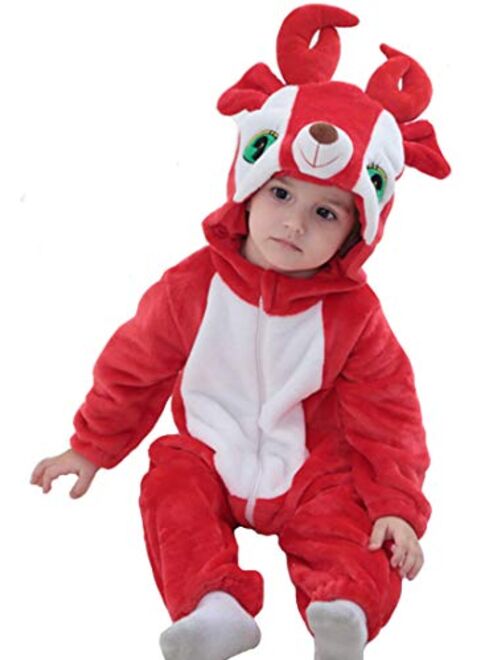 TONWHAR Inflant And Toddler Halloween Cosplay Costume Kids' Animal Outfit Snowsuit