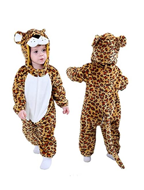 TONWHAR Toddler Infant Tiger Dinosaur Animal Fancy Dress Costume Hooded Romper Jumpsuit