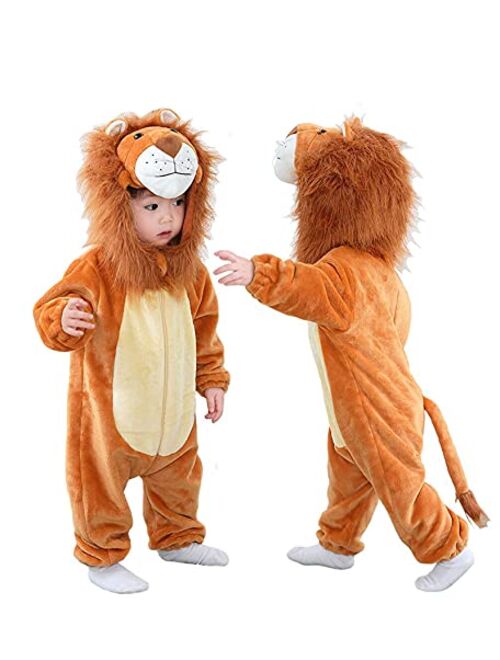 TONWHAR Unisex-Baby Animal Onesie Costume Cartoon Animal Outfit Homewear Baby One-Piece Rompers