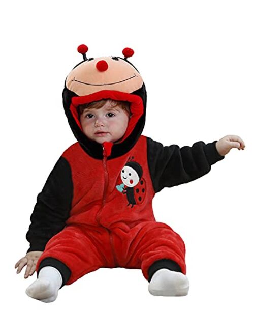 TONWHAR Unisex-Baby Animal Onesie Costume Cartoon Animal Outfit Homewear Baby One-Piece Rompers