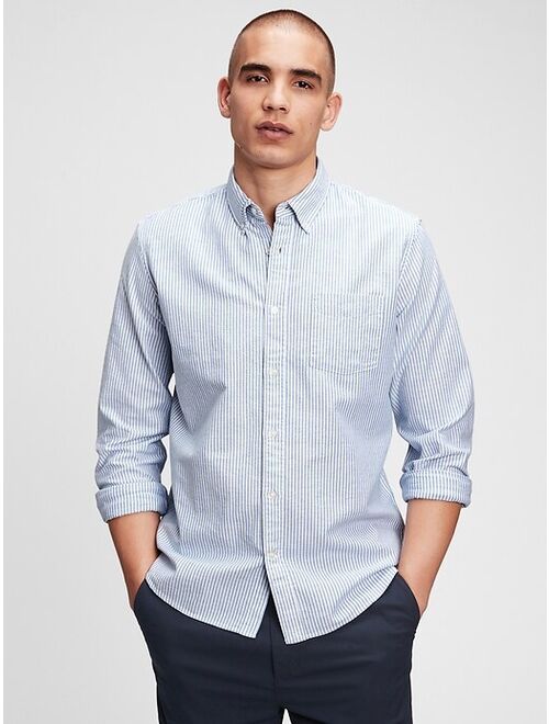 GAP Oxford Long Sleeve Shirt in Untucked Fit