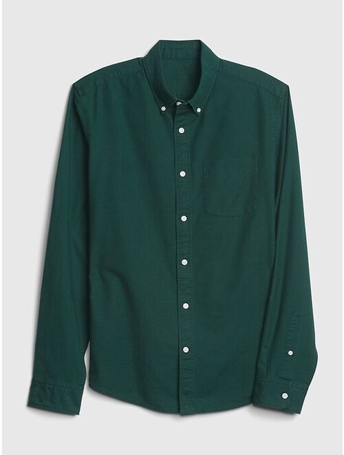 GAP Oxford Long Sleeve Shirt in Untucked Fit