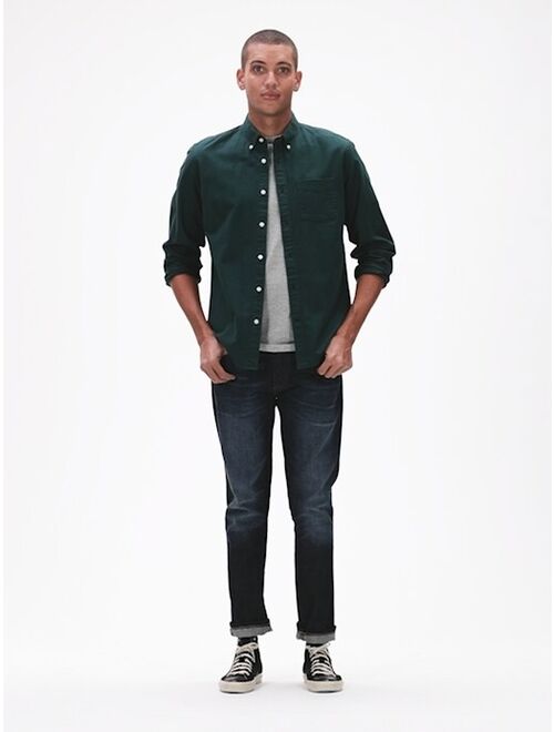 GAP Oxford Long Sleeve Shirt in Untucked Fit