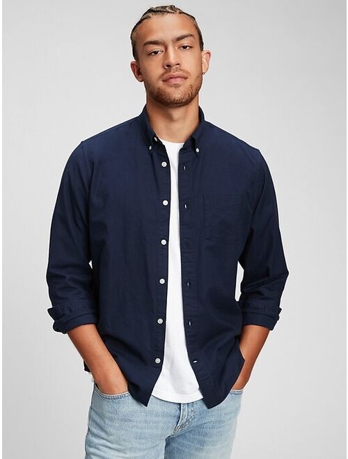 GAP Oxford Long Sleeve Shirt in Untucked Fit