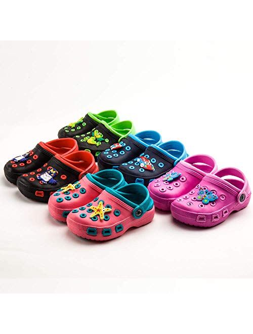 Babelvit Toddler Kids Boys Girls Cute Garden Clogs Water Sandals Slip On Shoes Slides Light Summer Children Beach Pool Play Slipper (Toddler/Little Kids)