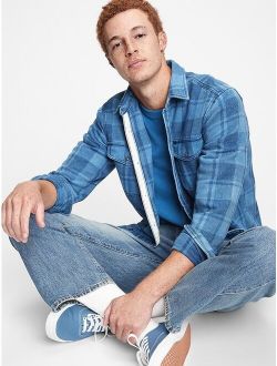 Plaid Worker Long Sleeve Shirt in Standard Fit