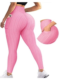 Scrunch Butt Lifting Leggings with Pockets for Women Butt Lift High Waisted Peach Lift TIK Tok Leggings Yoga Pants