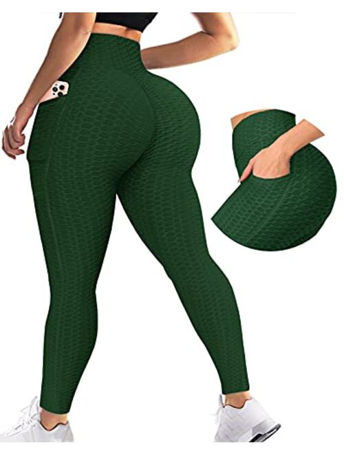 Scrunch Butt Lifting Leggings with Pockets for Women Butt Lift High Waisted Peach Lift TIK Tok Leggings Yoga Pants