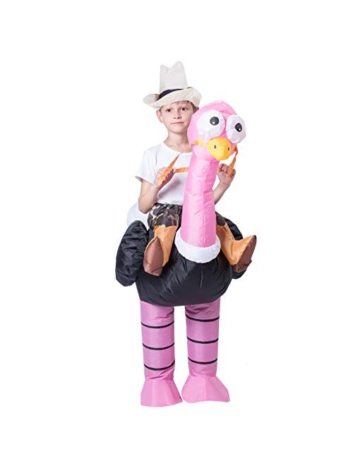 Spooktacular Creations Inflatable Costume Riding an Ostrich Air Blow-up Deluxe Halloween Costume - Child