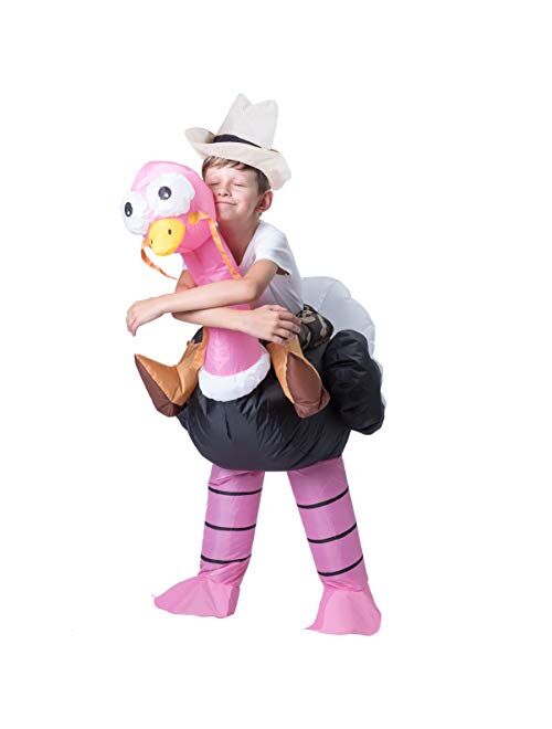 Spooktacular Creations Inflatable Costume Riding an Ostrich Air Blow-up Deluxe Halloween Costume - Child