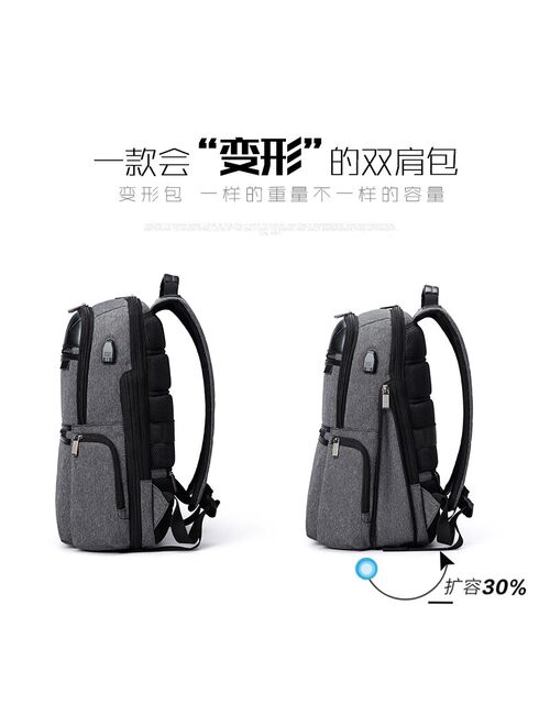 TG 2019 USB Backpack Casual Anti-Theft Expandable Travel Laptop Back Bag Waterproof School Bags High Capacity Zipper Men Women