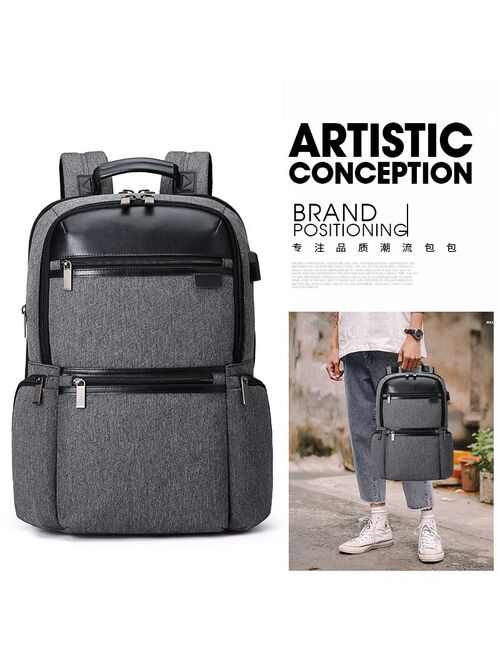 TG 2019 USB Backpack Casual Anti-Theft Expandable Travel Laptop Back Bag Waterproof School Bags High Capacity Zipper Men Women