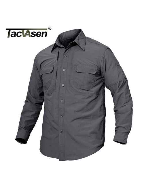 TACVASEN Men's Brand Tactical Airsoft Clothing Quick Drying Military Army Shirt Lightweight Long Sleeve Shirt Men Combat Shirts