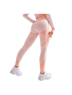 TUSANG Women's Yoga Pants Scrunch Butt Leggings Bubble Hip Tummy Control Sport Tights Soft Running Sports Pants