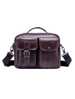 Men Business Briefcase Vintage Genuine Leather Laptop Messenger Bag Cowhide Big Capacity Tote Office Handbag Men Briefcase