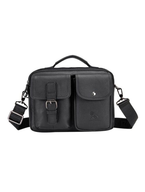 Men Business Briefcase Vintage Genuine Leather Laptop Messenger Bag Cowhide Big Capacity Tote Office Handbag Men Briefcase