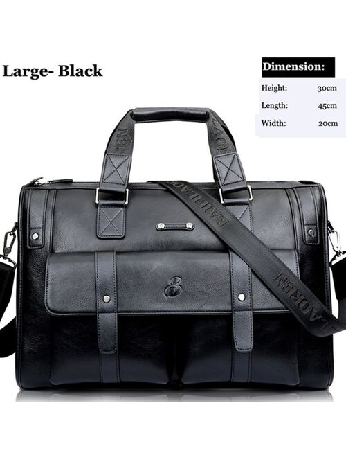 Men Leather Black Briefcase Business Handbag Messenger Bags Male Vintage Shoulder Bag Men's Large Laptop Travel Bags CZ Stock