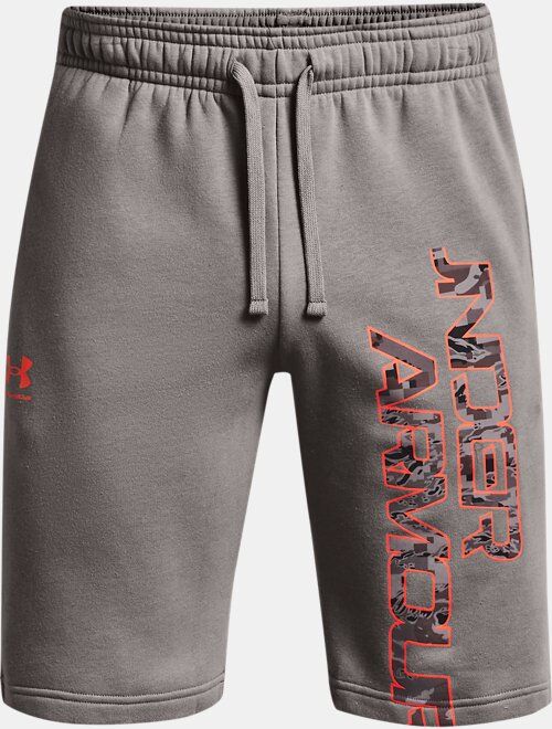 Under Armour Men's UA Rival Fleece Camo Script Shorts