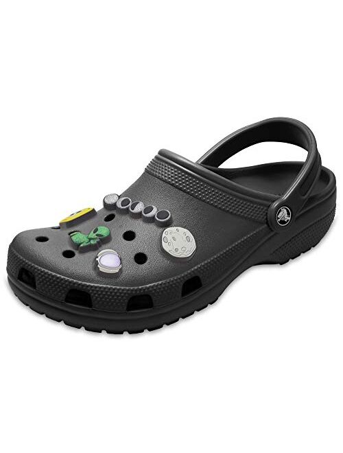 Crocs Mens and Womens Classic Clog w/Jibbitz Charms 5-Packs