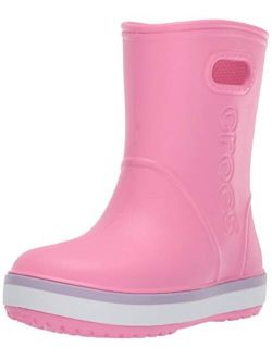 Kids' Crocband Rain Boots, Pink Lemonade/Lavender, 12 Little Kid
