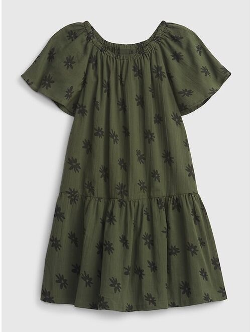 GAP Kids Tiered Floral Short Sleeve Dress