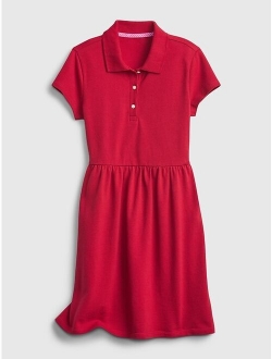 Kids Organic Cotton Uniform Polo Dress