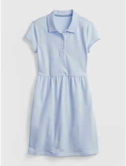 Kids Organic Cotton Uniform Polo Dress