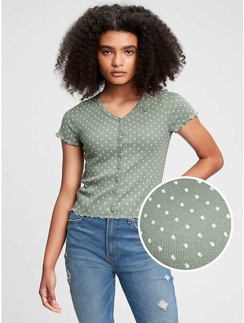 GAP Teen V-Neck Short Sleeve Top