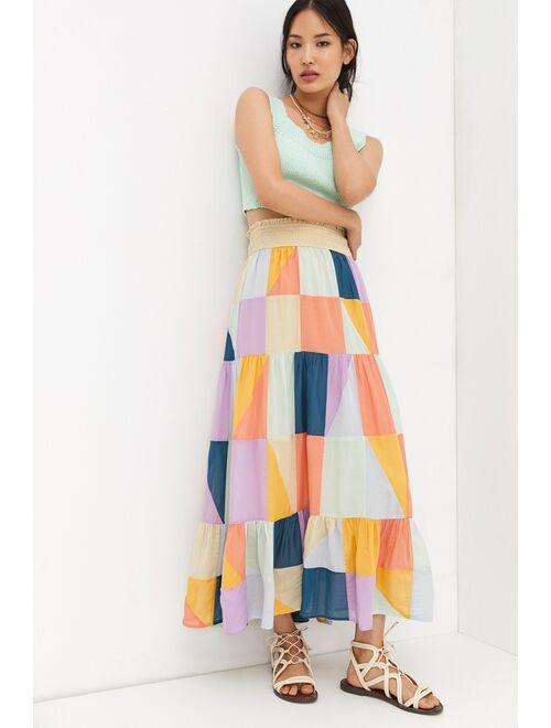 Buy Anthropologie Patchwork Maxi Skirt online | Topofstyle