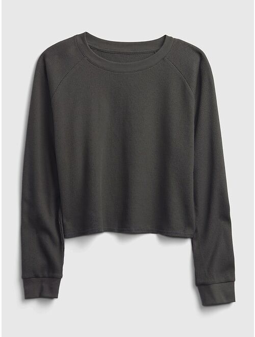 GAP Teen Waffle-Knit Long Sleeve T-Shirt