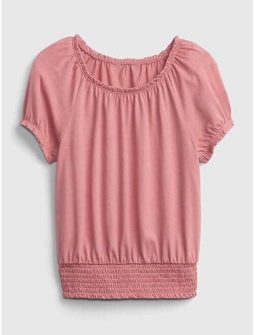 GAP Kids Smocked Short Sleeve Top