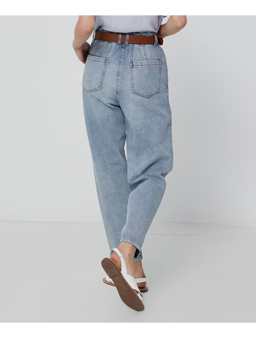 medicine Light Blue High-Waist Straight-Leg Jeans - Women