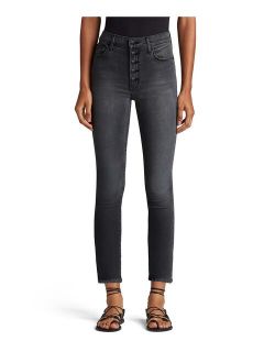 Fernie Gray High-Rise Straight-Leg Jeans - Women