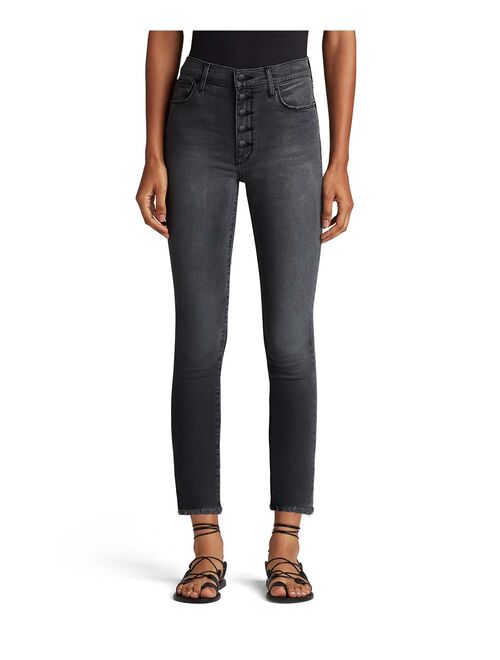 Joe's Jeans Fernie Gray High-Rise Straight-Leg Jeans - Women