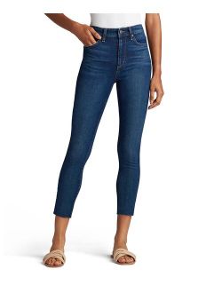 Bakerville Blue Mid-Rise Crop Straight-Leg Jeans - Women