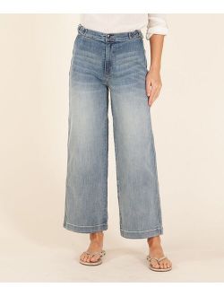 Carve Designs Faded Blue Portland Organic Cotton Wide-Leg Jeans - Women