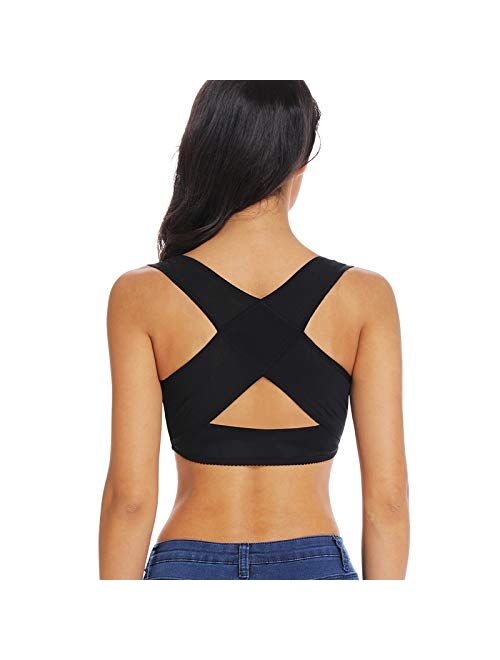 JOYSHAPER Chest Brace Up for Women Posture Corrector Shapewear Tops Compression Bra Support Vest Shaper