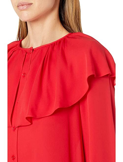 Rebecca Taylor Long Sleeve Georette Blouse